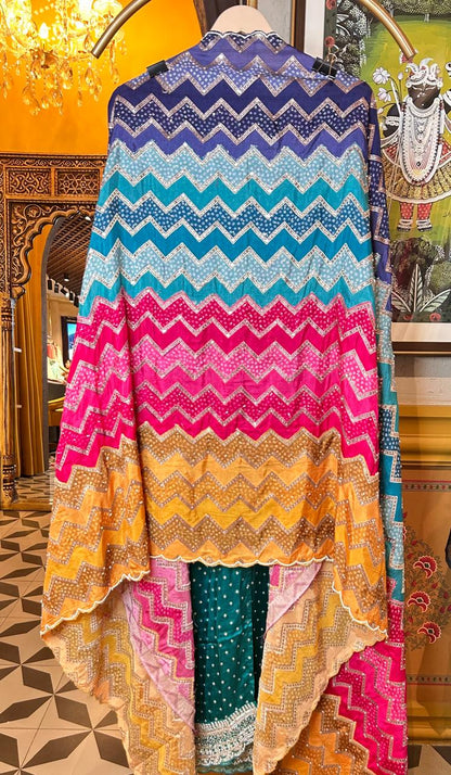 Saanjh Baag Silk Set (Blue)