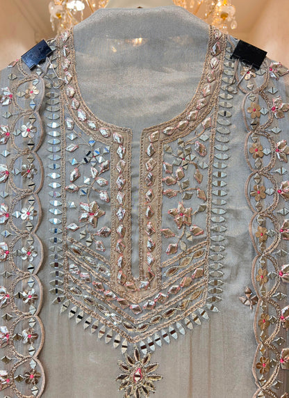 Parizaad Mirror Organza Suit