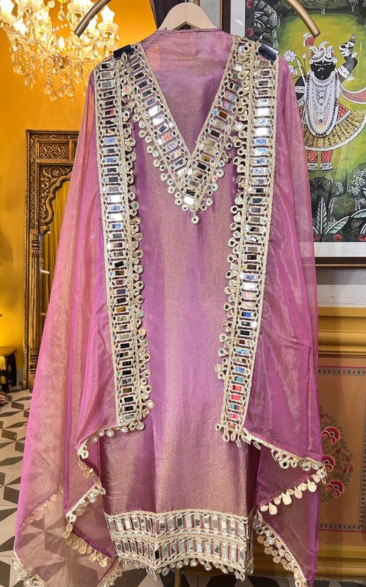 Shazeen Organza Suit (Lavender)