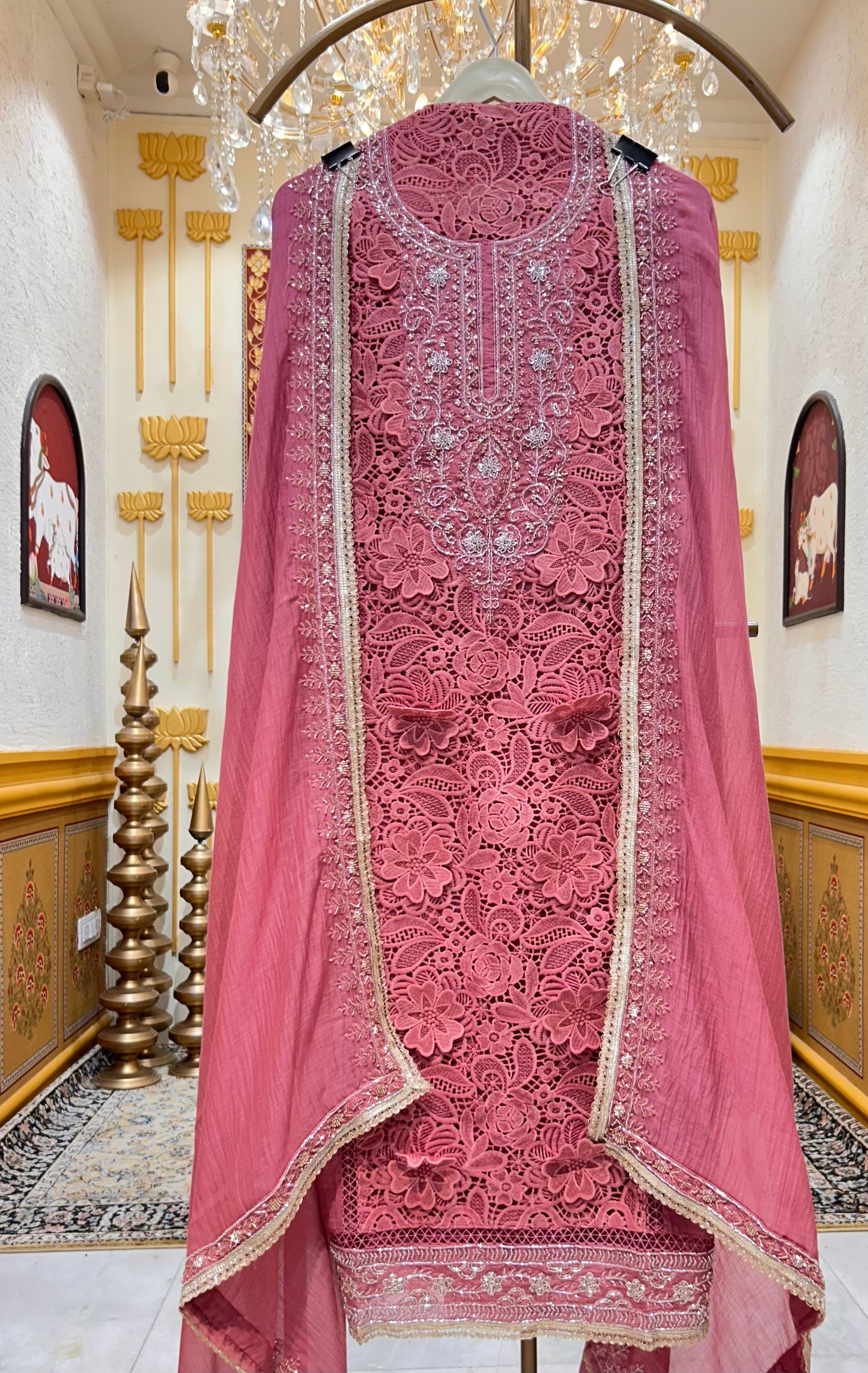 Ira Crochet Chanderi Suit