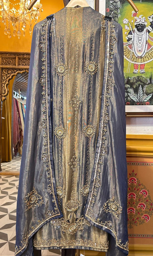 Chaandbaliyaa Organza Suit (Blue)