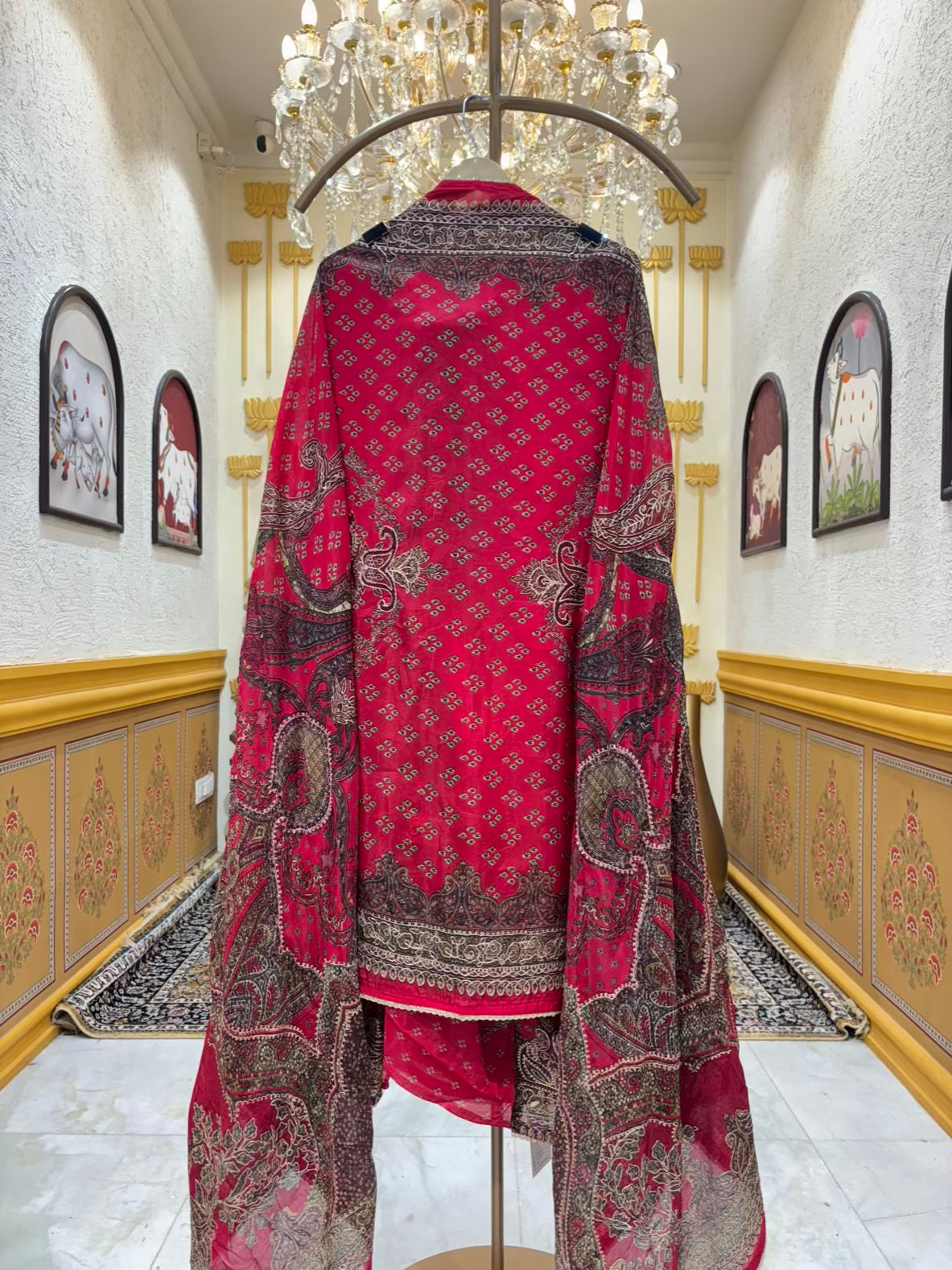 Vira Zari Crepe Suit