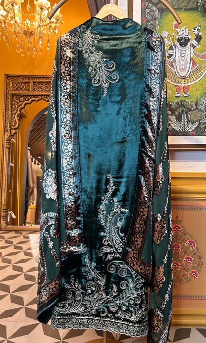 Velvasa Brocade Suit (Green)