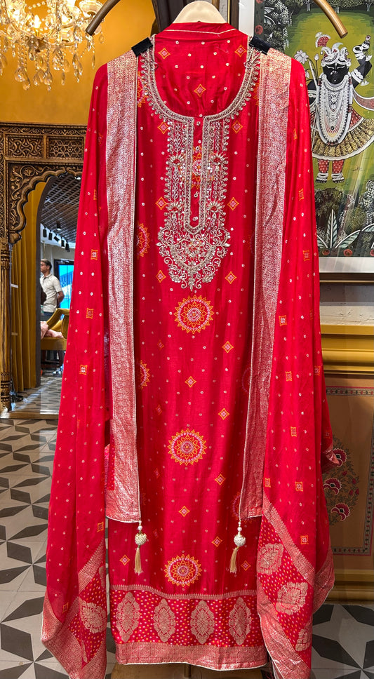 Bandhej-e-Noor (Red)