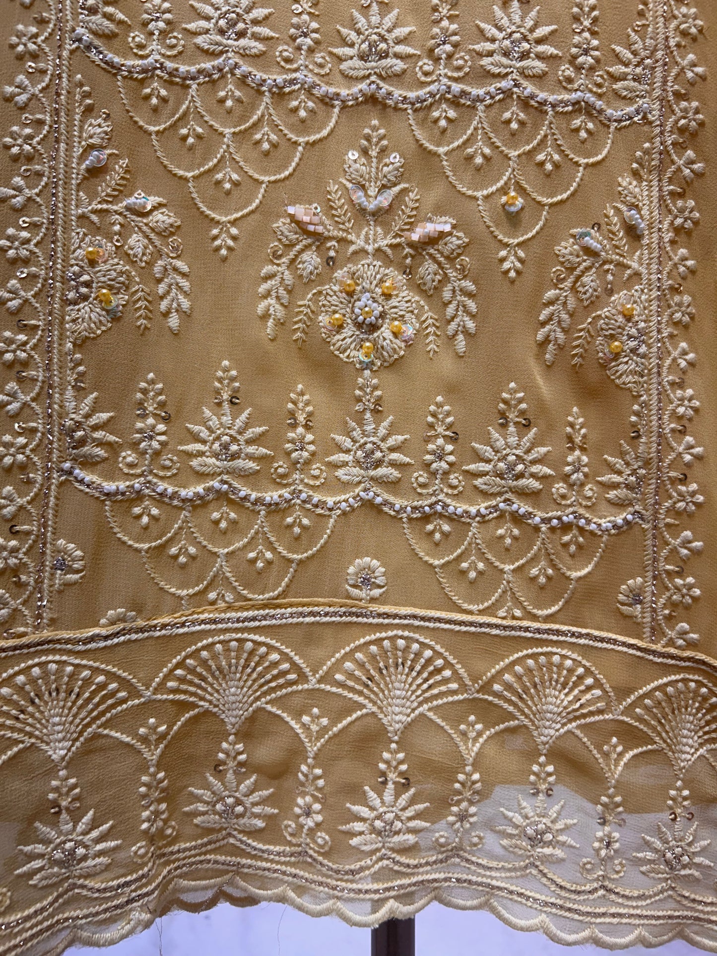 Mehru Georgette Élan Suit (Yellow)