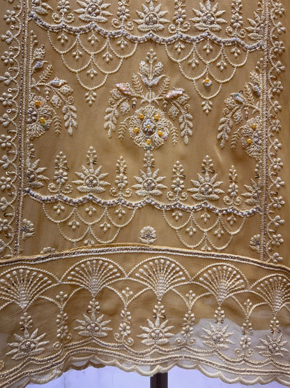 Mehru Georgette Élan Suit (Yellow)