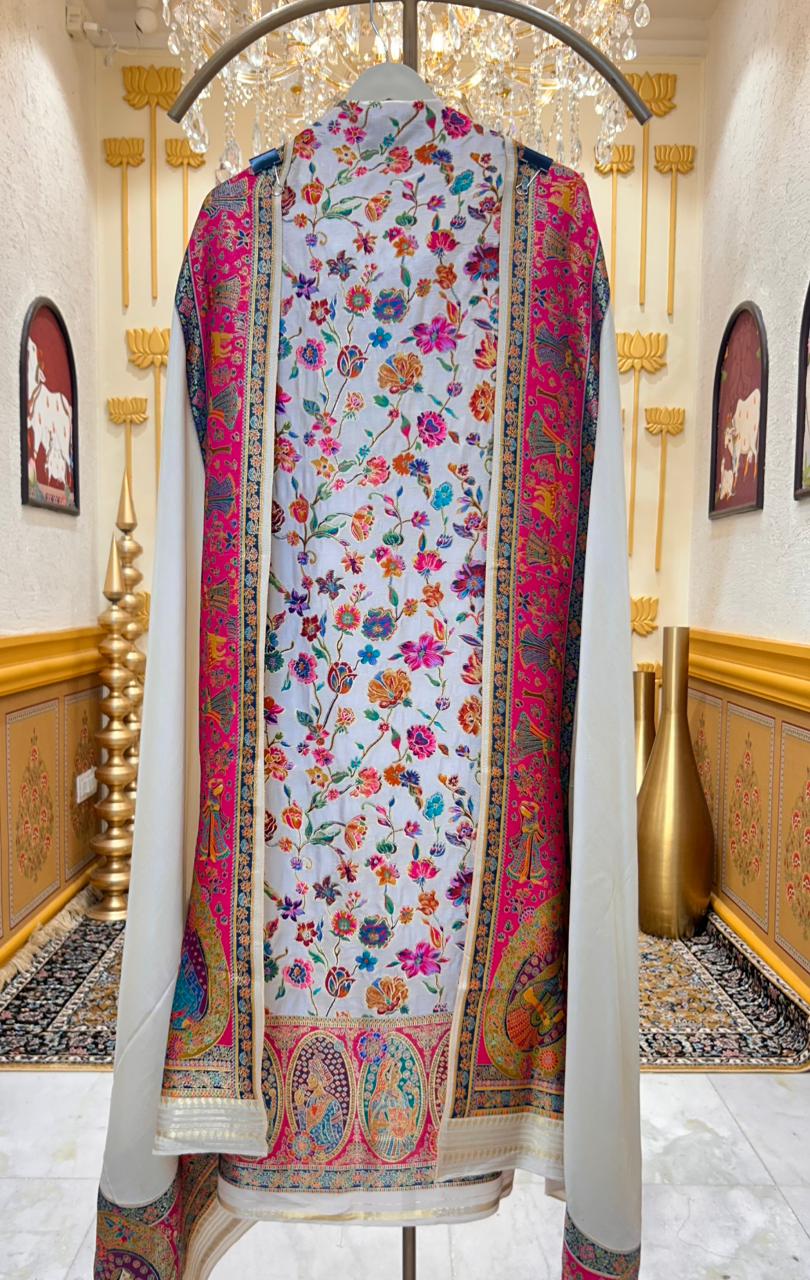 Mehzeen Banarasi Suit (Ivory)