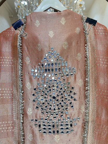Aavira Aaina Veil Suit (Rust)