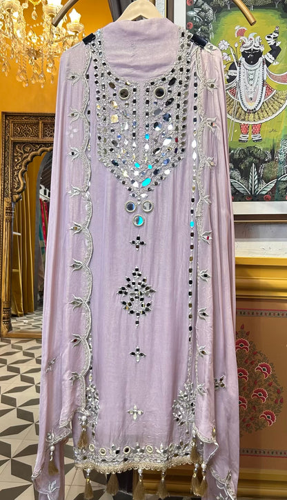 Nayira Organza Suit (Lavender)