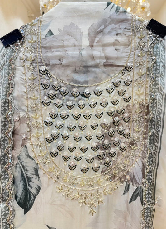 Zareeva Silk Organza Suit