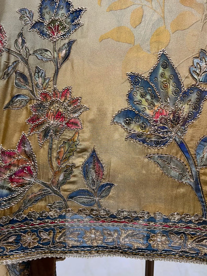 Zarisha Zari Crest Suit (Mustard)