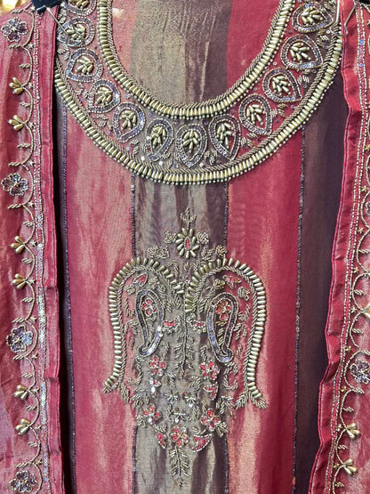 Serazia Organza Suit (Red)