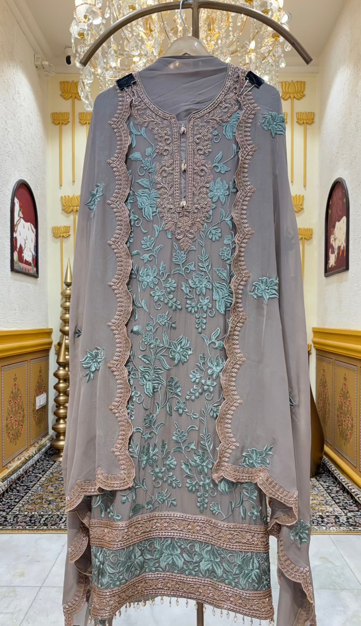 Aniera Cutwork Georgette Suit
