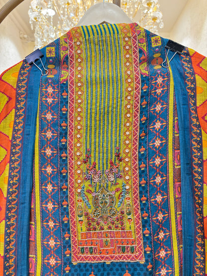 Mehrzoya Mul Chanderi Suit