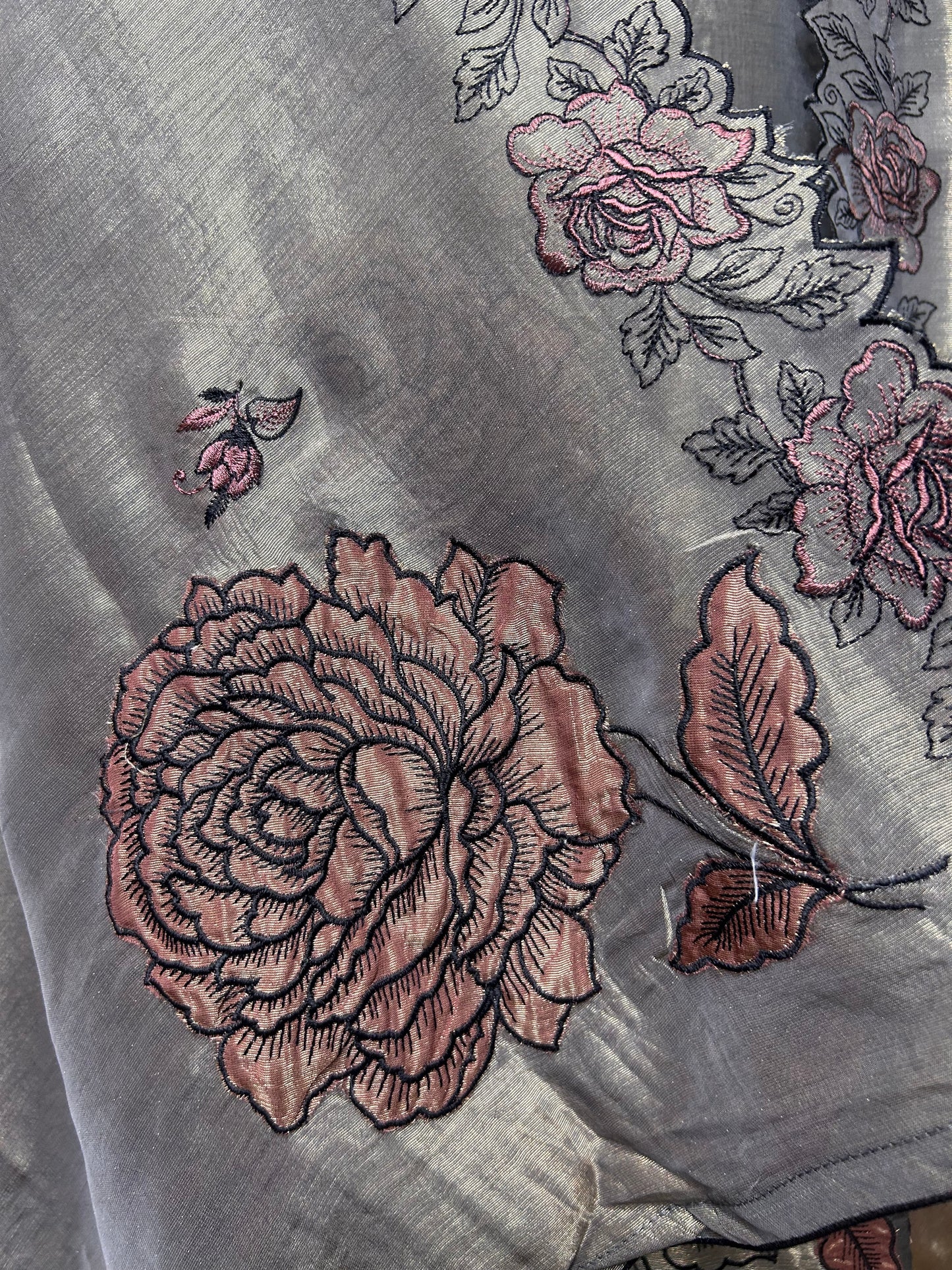 Khwab Organza Suit (Grey)