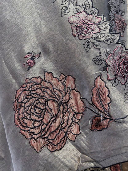 Khwab Organza Suit (Grey)
