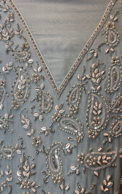 Mehrosa Organza Suit (Blue)