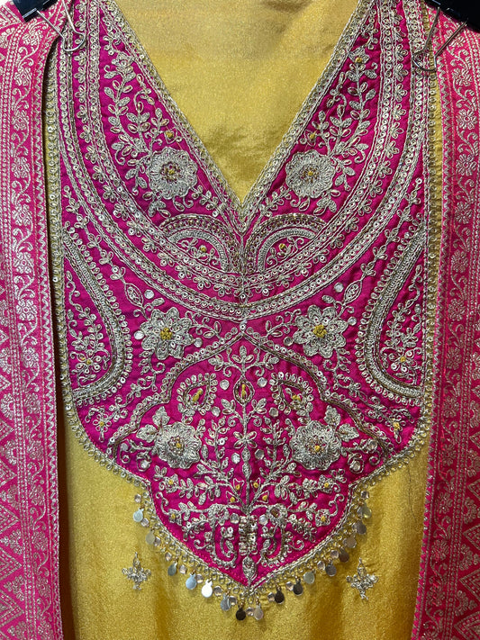 Saanviya Organza Suit (Yellow)