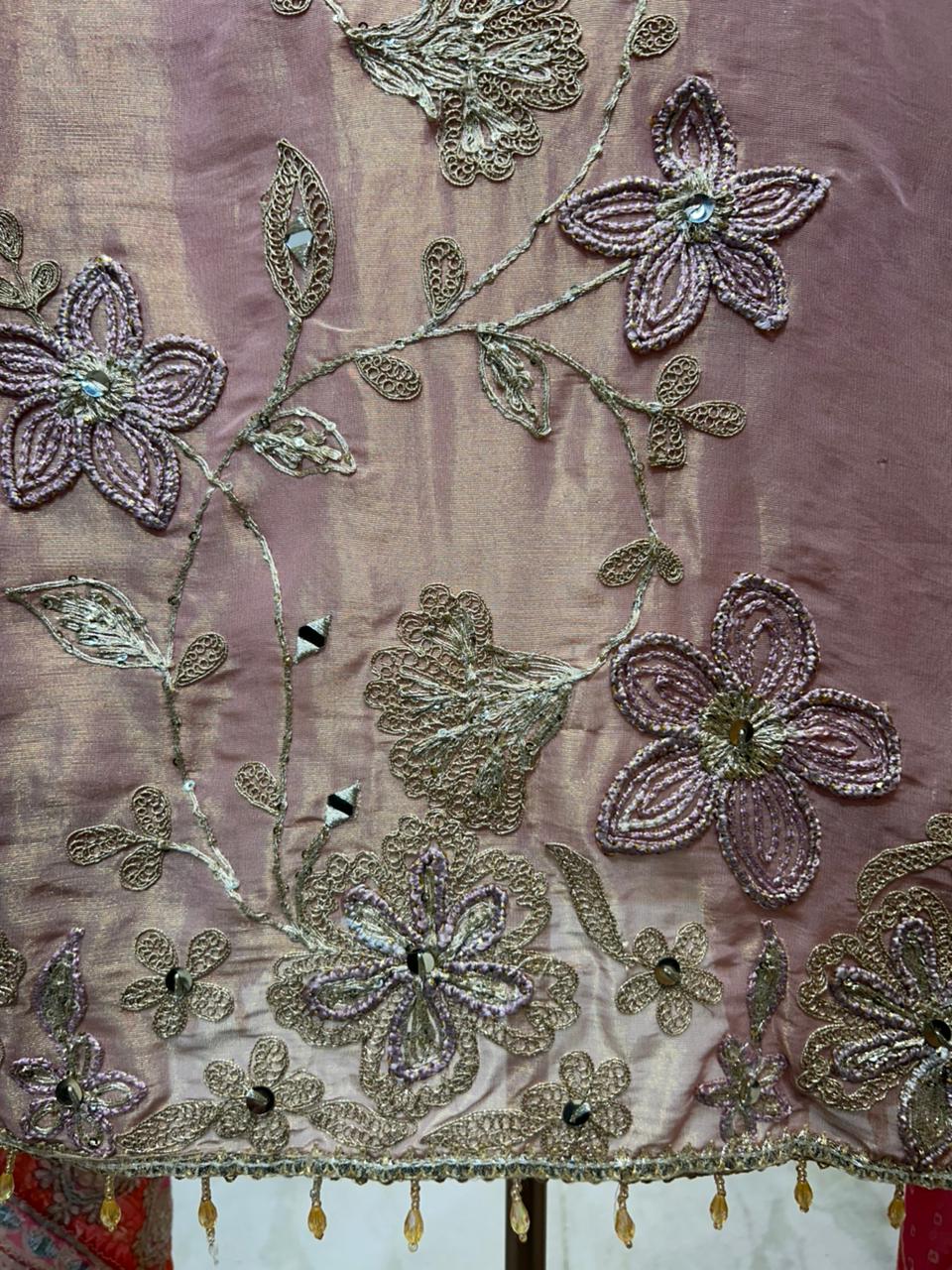 Gulbandhni Dori Suit (Peach)