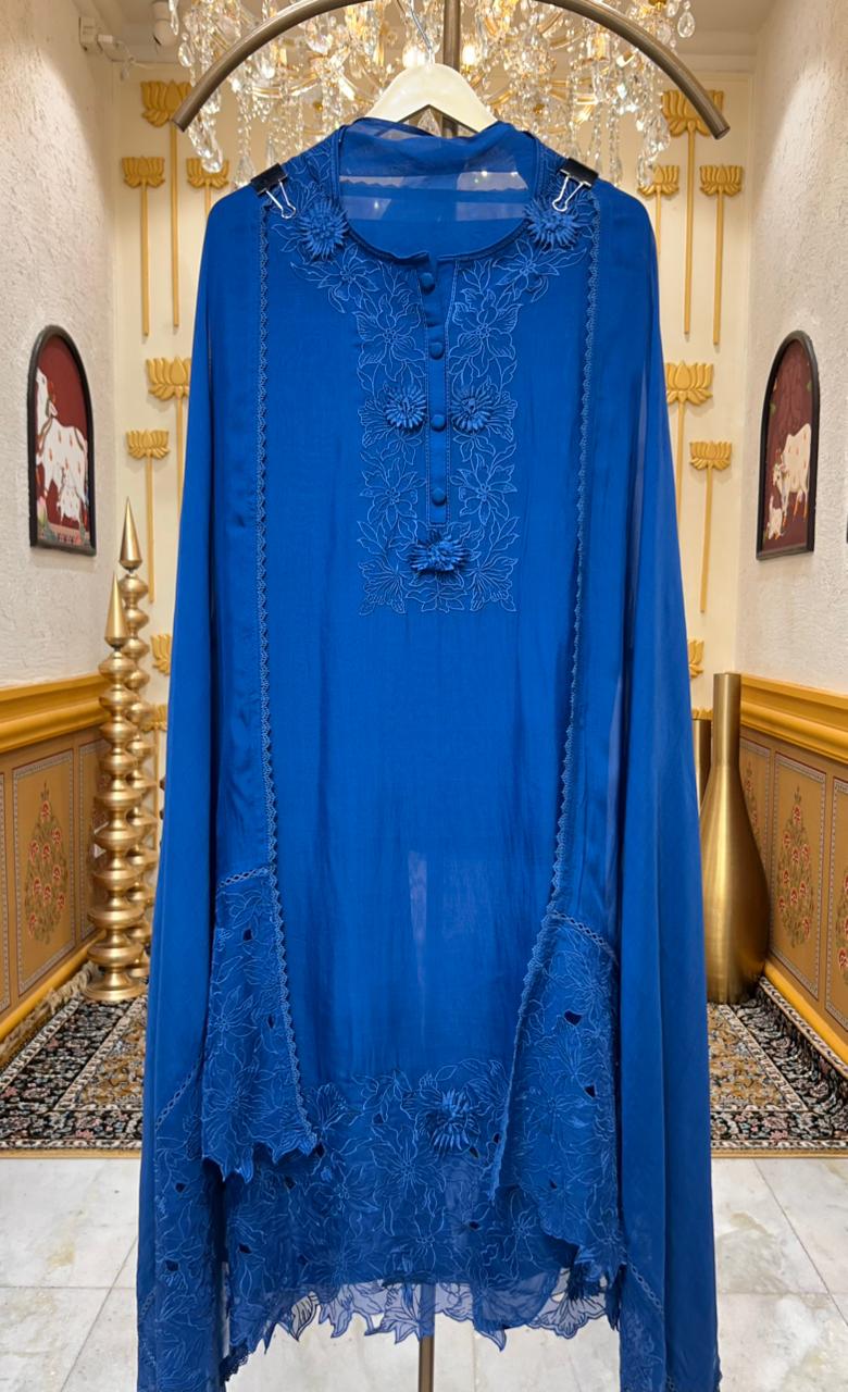 Zarleen Threadwork Suit (Blue)