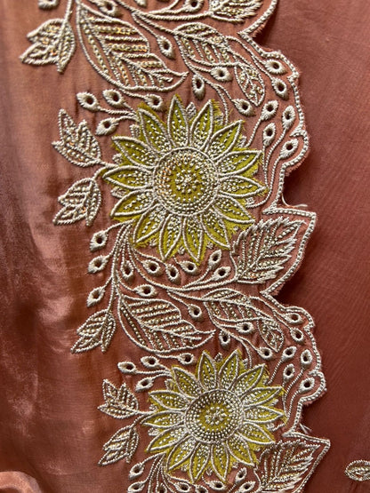 Elnara Silk Organza Suit (Beige)
