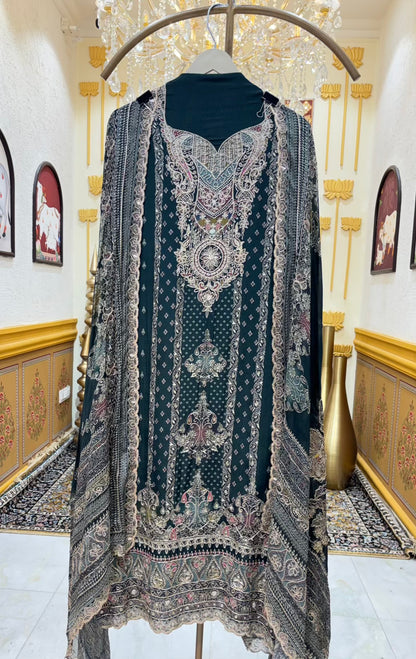 Meira Printed Zari Suit