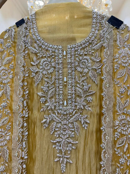 Aarini Tissue Élan Suit (Mustard)