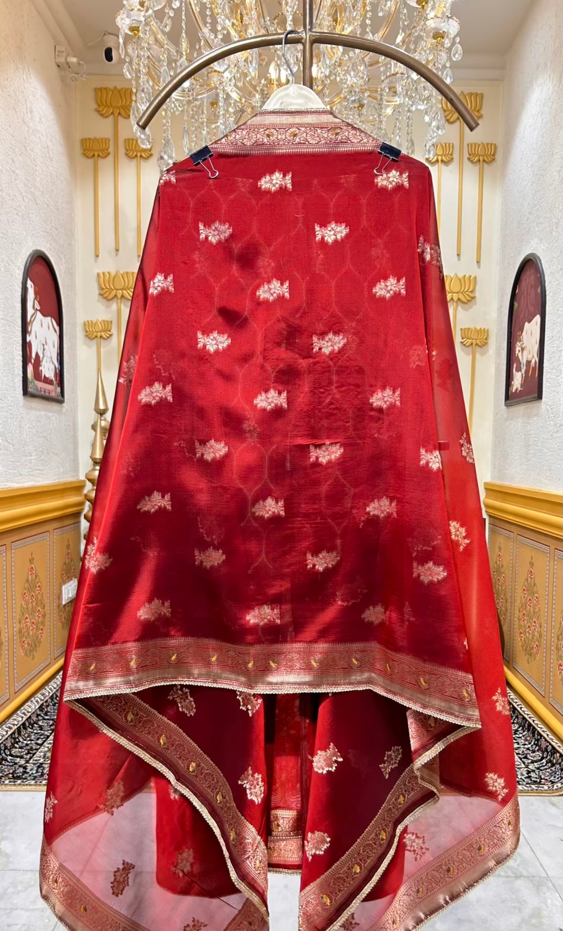Aarisha Banarasi Élan Suit (Rust)