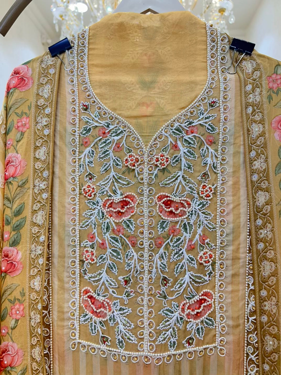 Aamira Dori Moti Organza Suit