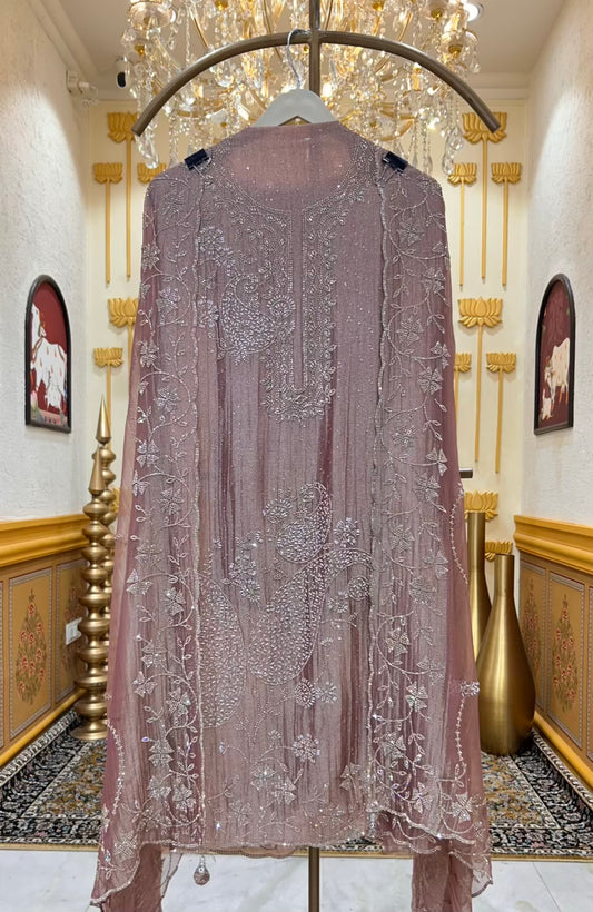 Naazira Stone Élan Suit (Onion Pink)