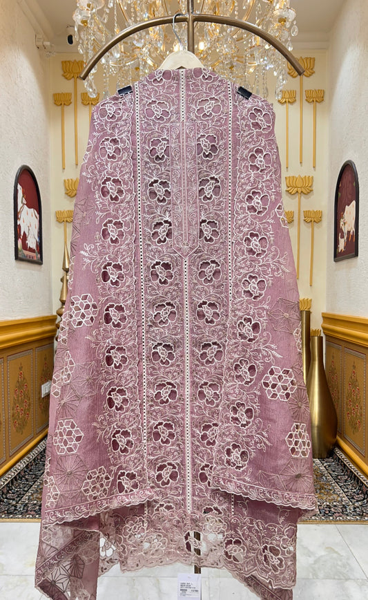 Sahira Thread & Lace Suit (Grey)