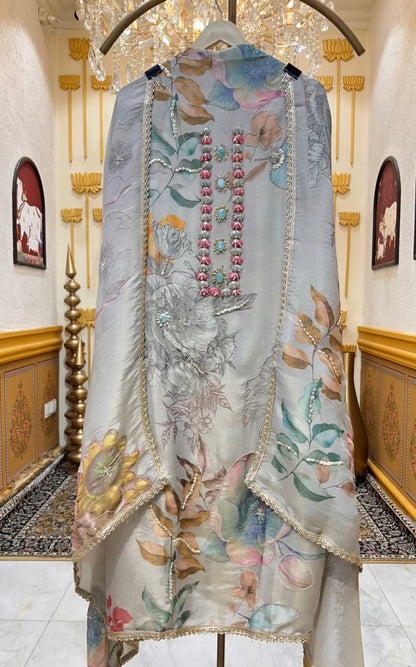 Vrinda Moti Sequin Shimmer Suit