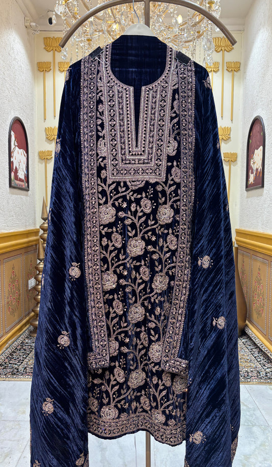 Shabafroz Velvet Suit