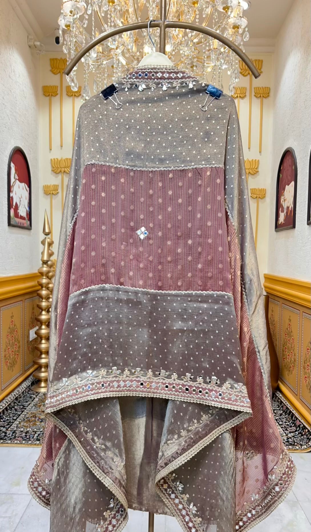 Nooriza Gota Aaina Suit (Grey)