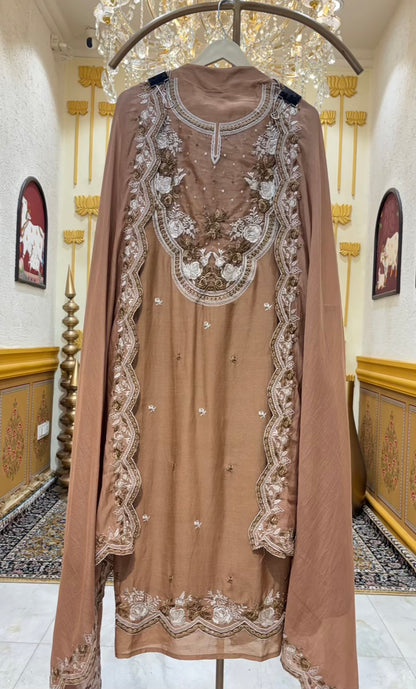 Meher Thread Patch Chanderi Suit