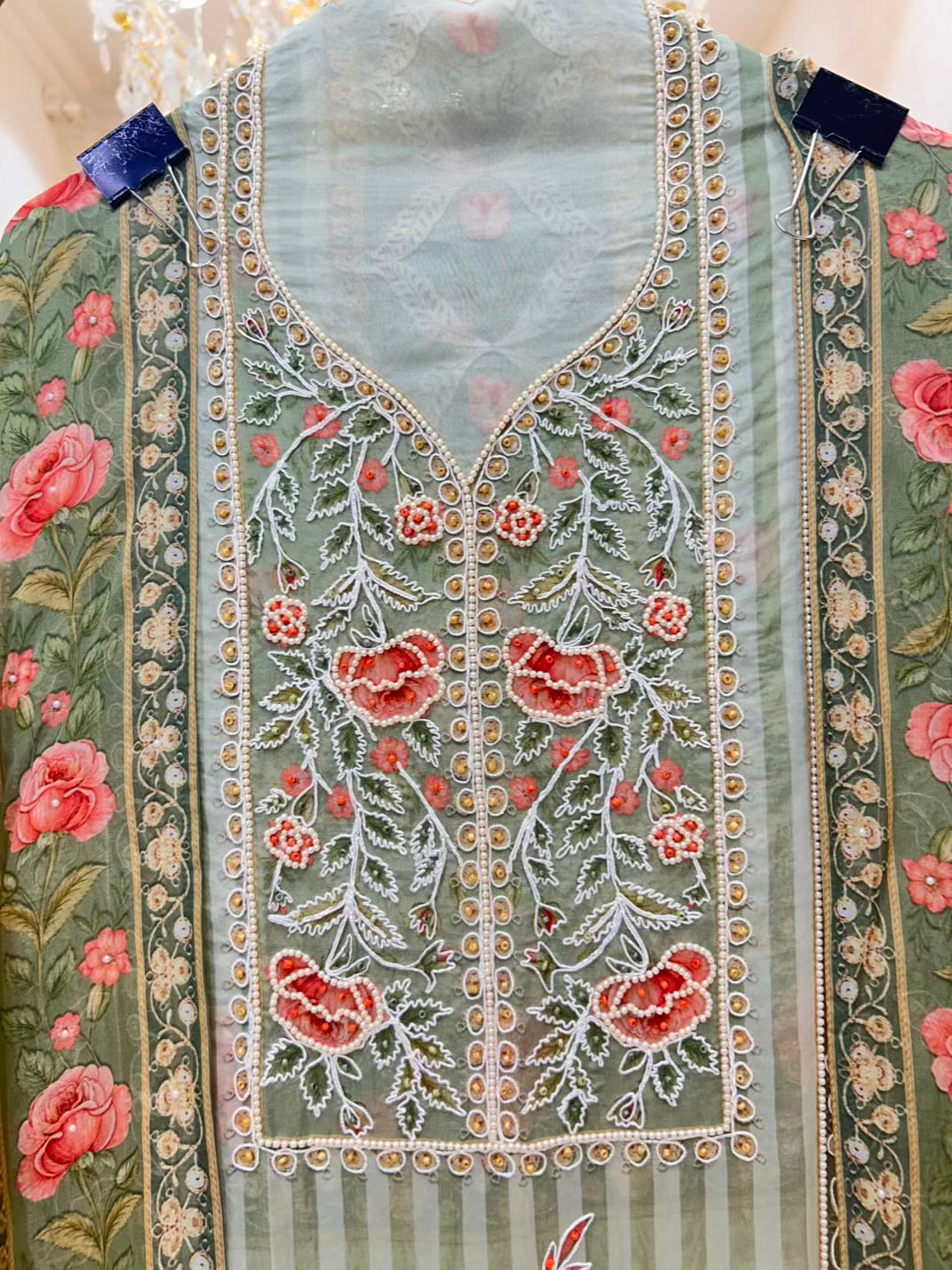 Aamira Dori Moti Organza Suit