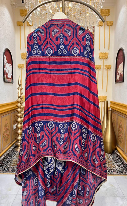 Aavira Sehra Silk Suit (Blue)