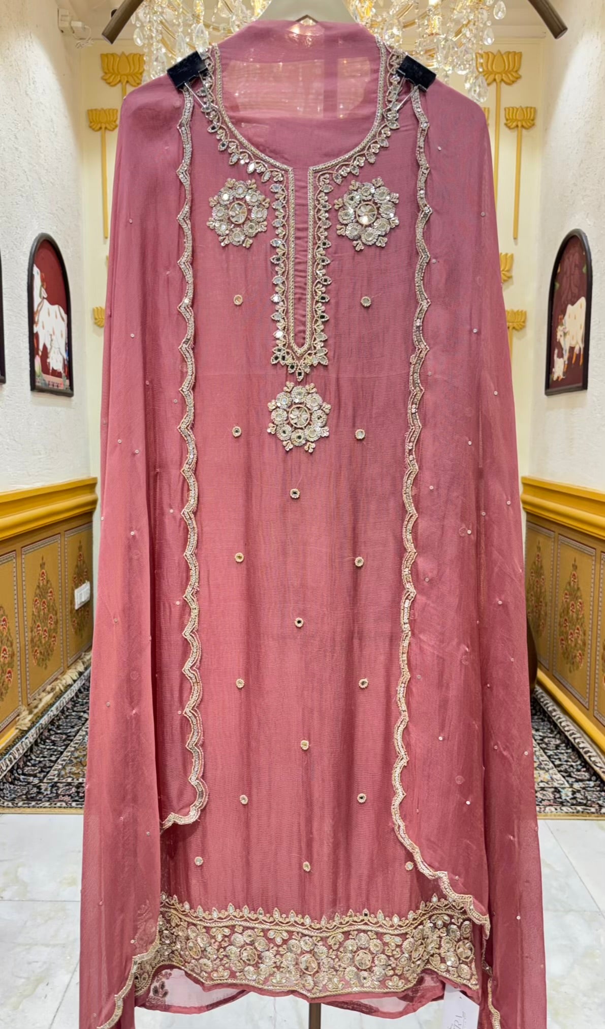 Zivaira Cutdana Organza Suit