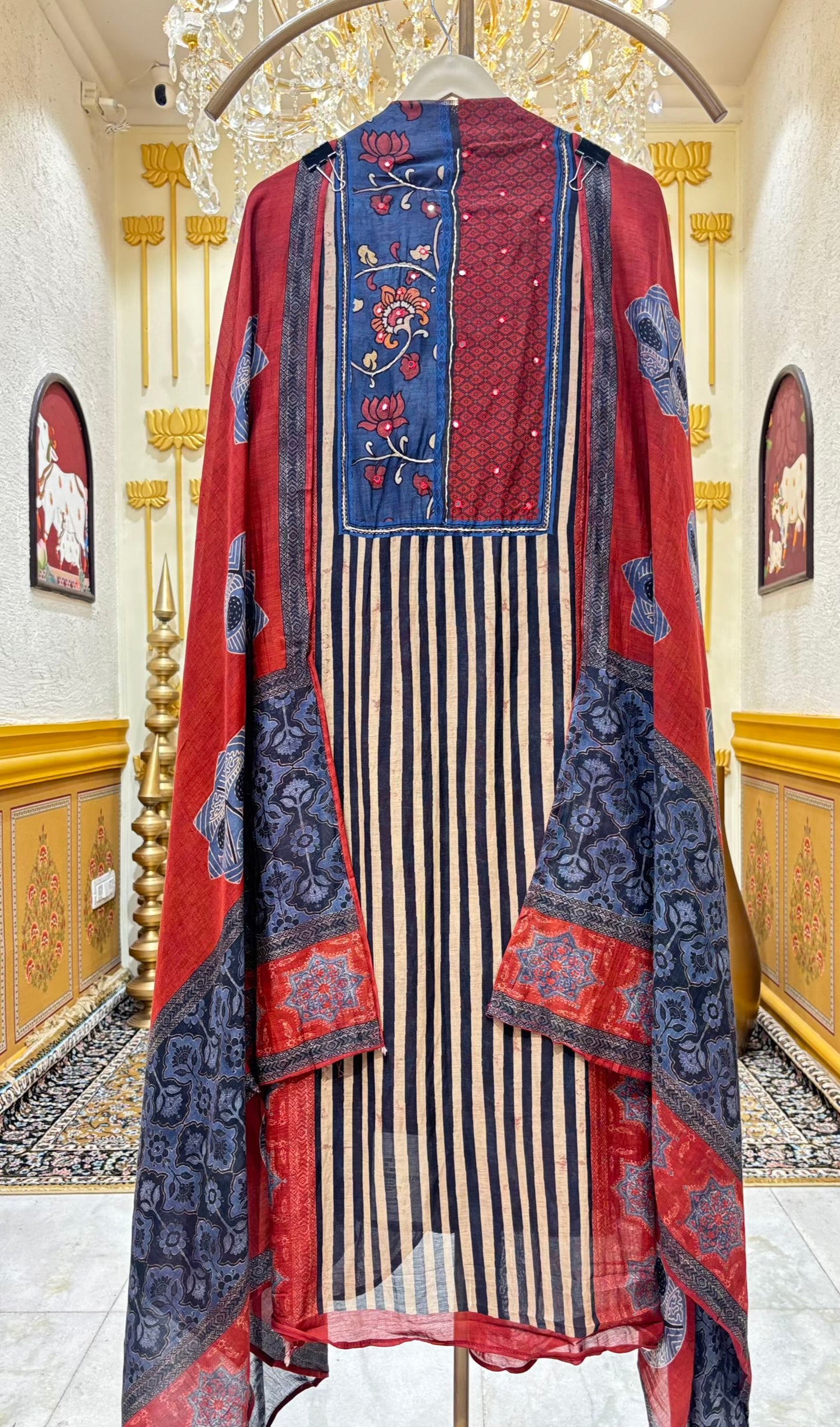 Aafreen Printed Chanderi Suit