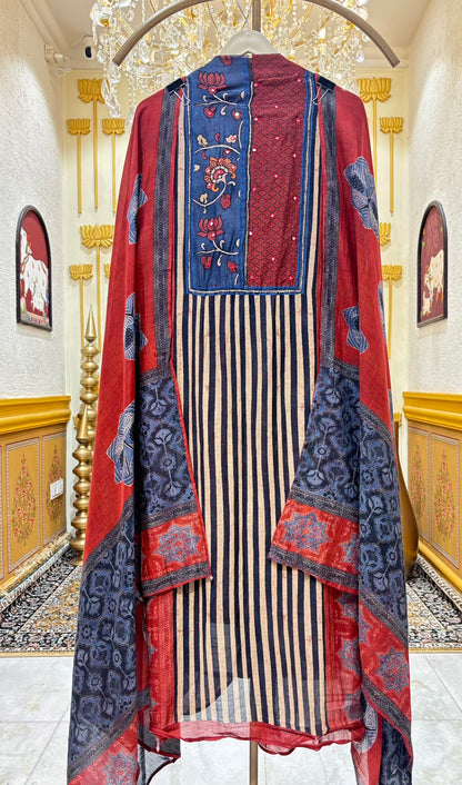 Aafreen Printed Chanderi Suit