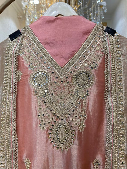 Nazra Mirror Loom Suit (Peach)