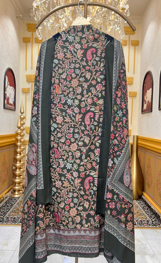 Rivaya Pashmina Loom Suit (Olive Green)