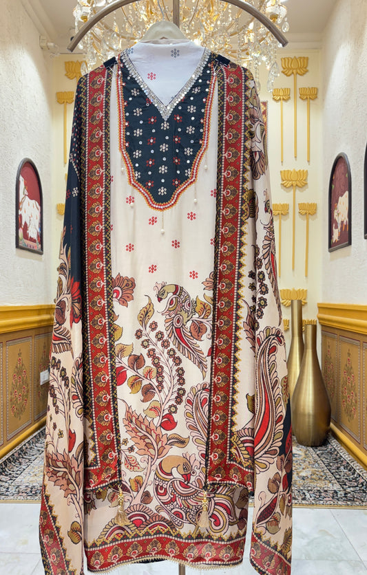 Roshanara Muslin Bloom Suit