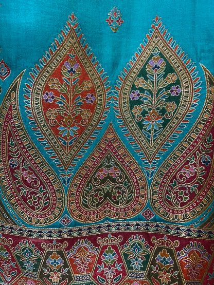 Mahzaira Banarasi Suit (Turquoise)