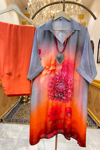 Giza Sequin Crêpe Farshi Set