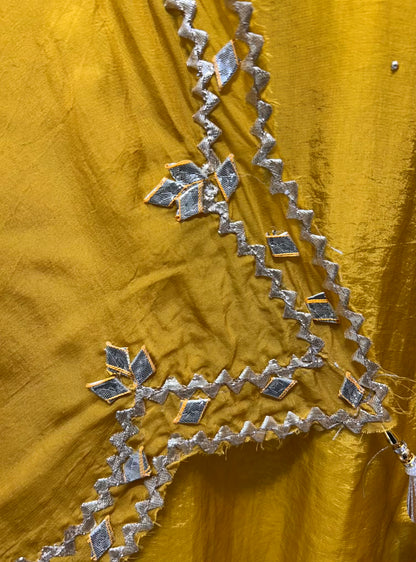 Elina Silk Organza Suit (Mustard)