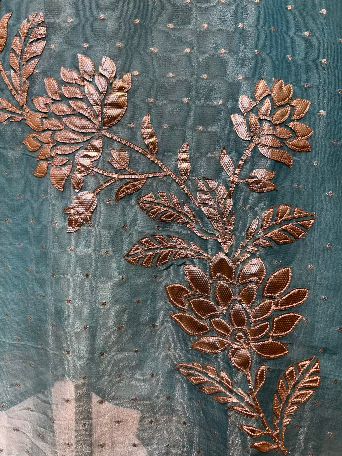 Arzéa Leather Banarasi Suit (Lemon Green)