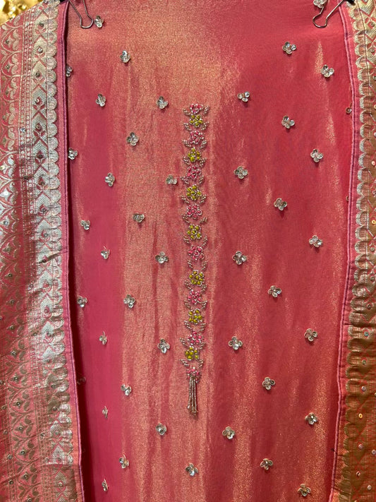 Zarmeira Organza Suit (Pink)