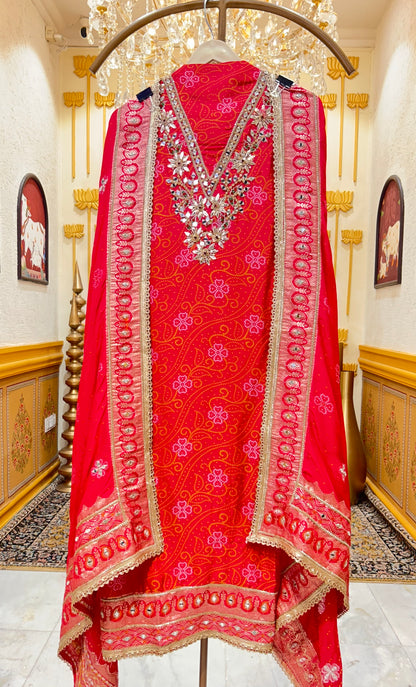Mehrang Bandhani Suit