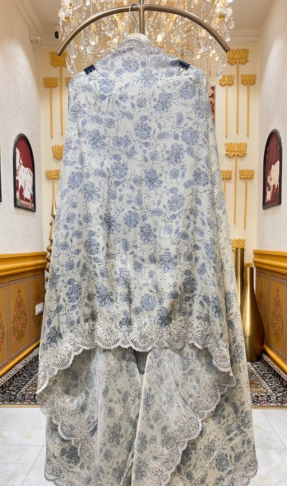 Zehraani Brocade Noor Suit (Blue)